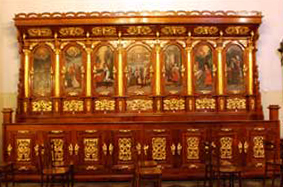 Cykl obrazów w stallach prezbiterium