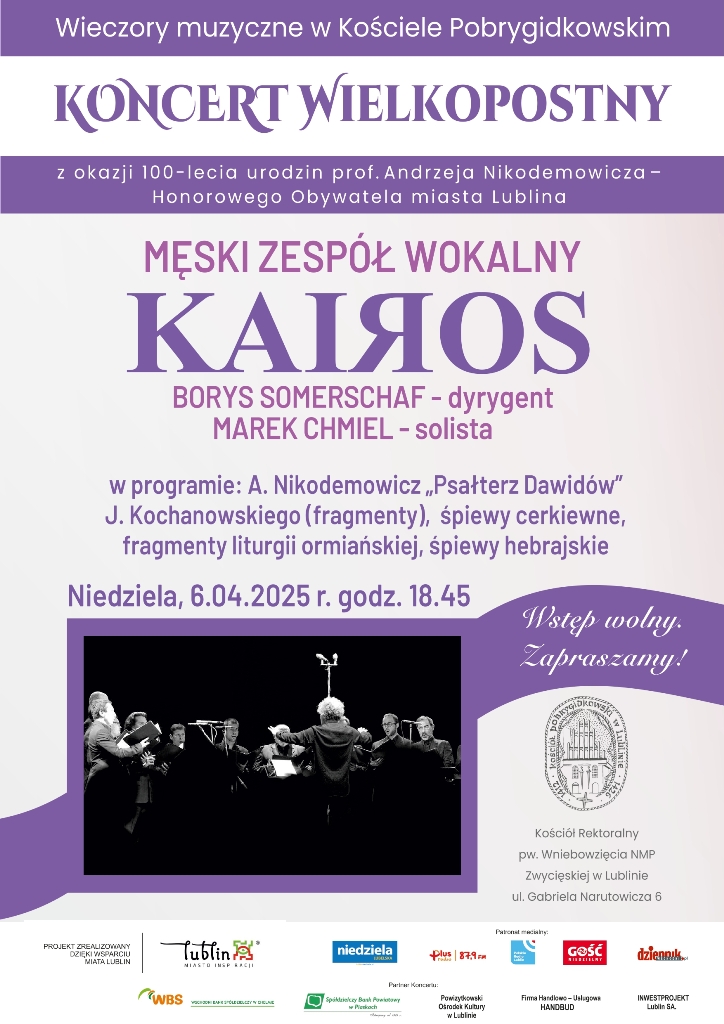 plakat koncert wielkopostny 06.04.2025